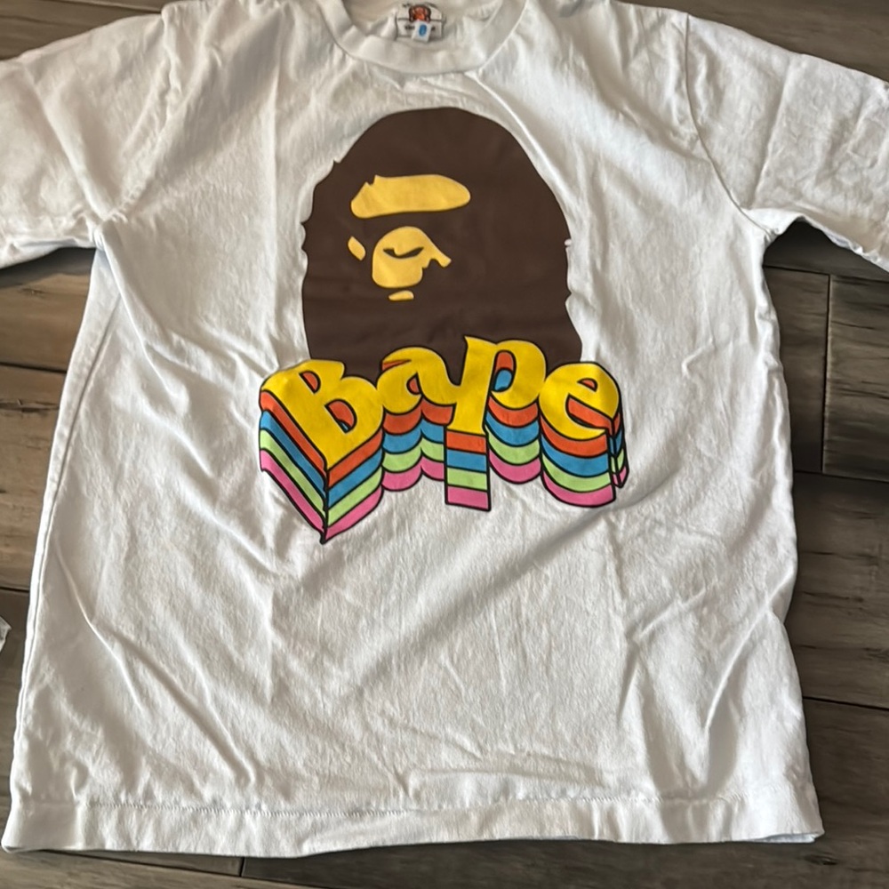 Bape White Graphic Tee